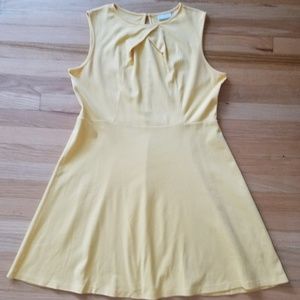 NY & Company Yellow Fit and Flare Dress- XL